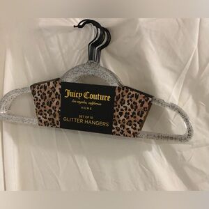 Juicy‎ Couture set of 10 glitter sparkle clear plastic hangers new
